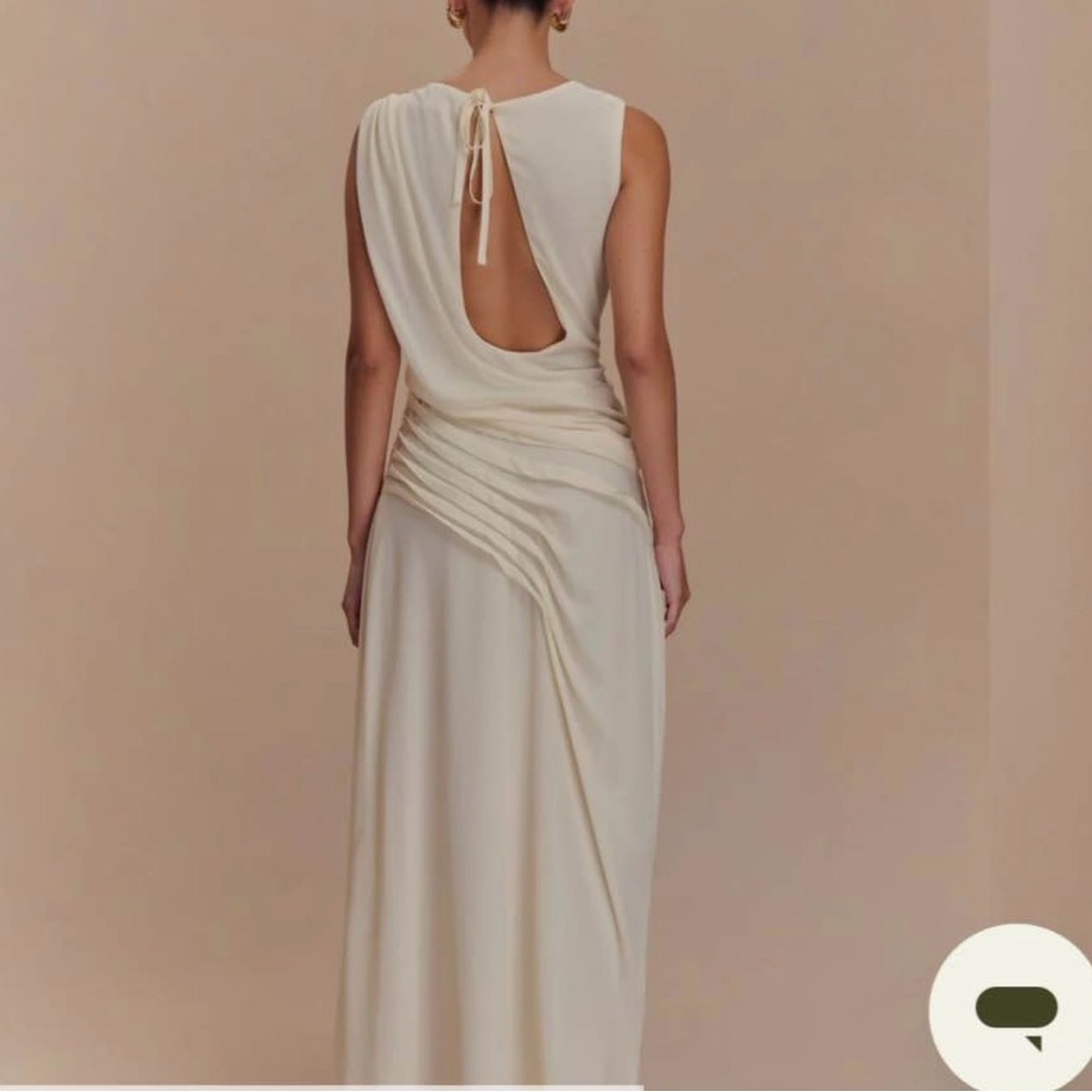 Meshki ORIA Ivory Draped Maxi Dress - Picture 2 of 4